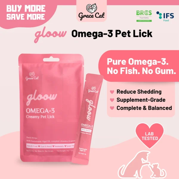 gloow Omega-3 Nutrition Pet Lick - Duck Recipe